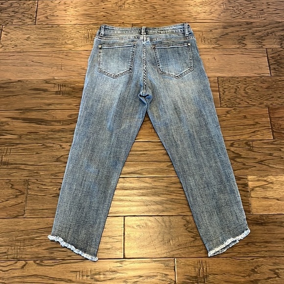 Tru Luxe Jeans Ankle Crop Slanted Raw Hem Size 4 - Picture 2 of 16
